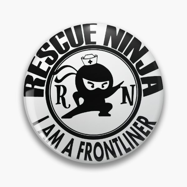 Item preview, BLACK FONT RESCUE NINJA - I AM A FRONTLINER designed and sold by JeloArt.