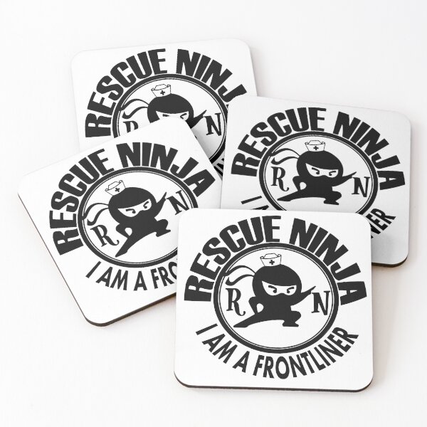 Item preview, BLACK FONT RESCUE NINJA - I AM A FRONTLINER designed and sold by JeloArt.