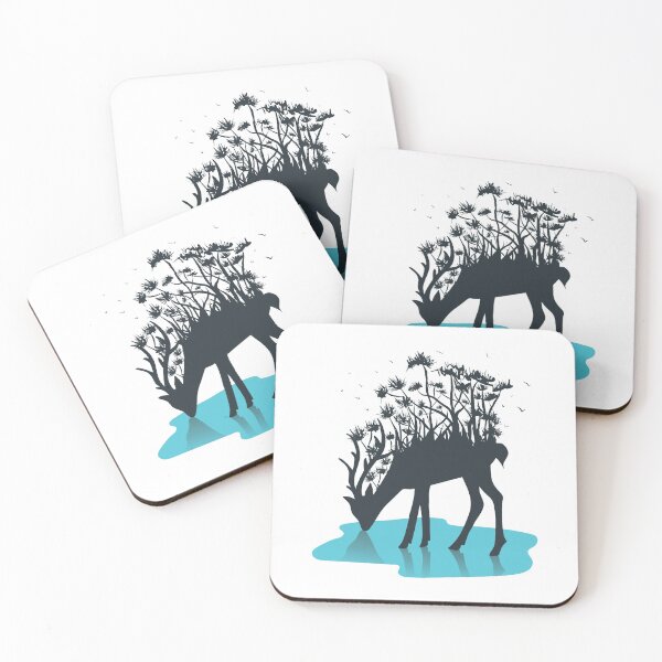 Item preview, Deer nature water. designed and sold by emphatic.