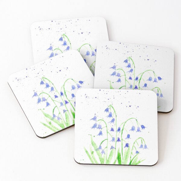 Item preview, Bluebells flowers watercolour painting designed and sold by Monika Howarth.