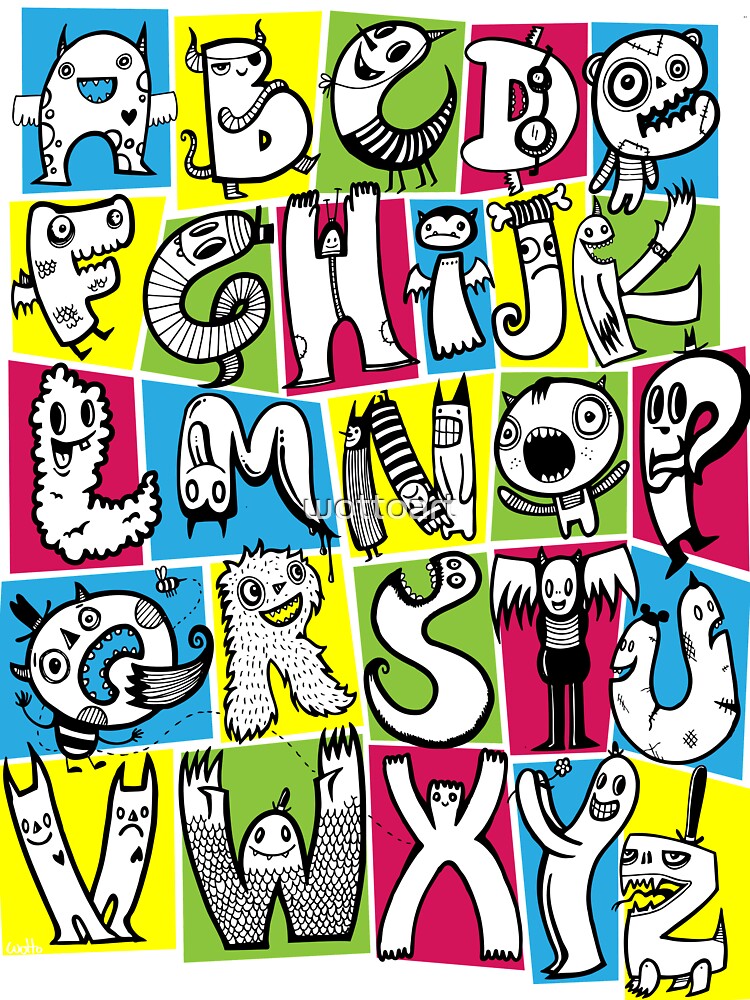 Thumbnail 2 of 2, Kids T-Shirt, Alternative A-Z designed and sold by wottoart.