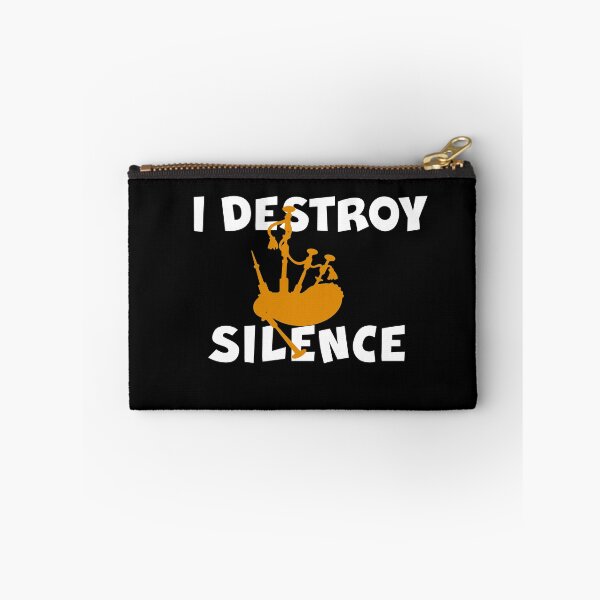 Item preview, I DESTROY SILENCE Funny Bagpipe Player  designed and sold by theshirtinator.