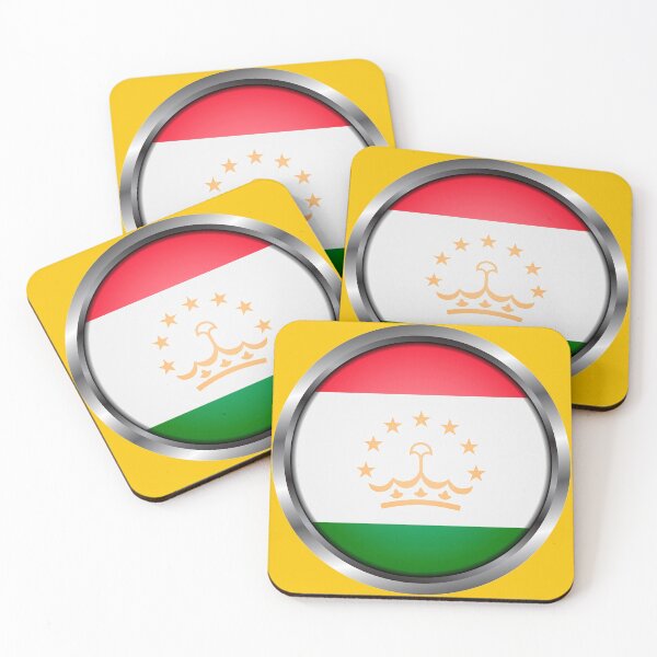 Item preview, Tajikistan Flag Round Metal Frame designed and sold by mattpanta.