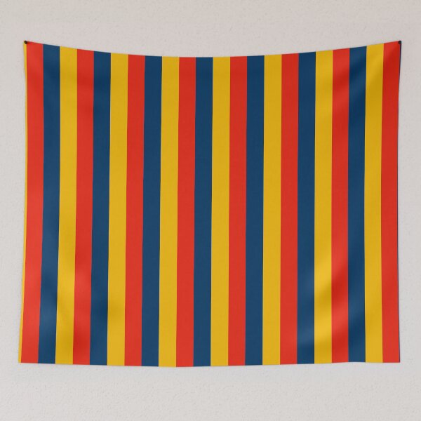 Item preview, Chad Stripe Wide (Blue Yellow Red) designed and sold by HelenStanning.
