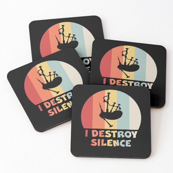 Item preview, I DESTROY SILENCE Funny Bagpipe Player  designed and sold by theshirtinator.