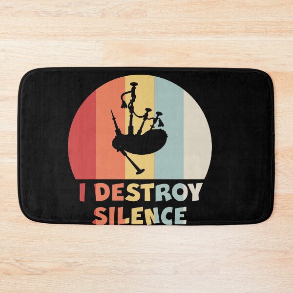 Item preview, I DESTROY SILENCE Funny Bagpipe Player  designed and sold by theshirtinator.