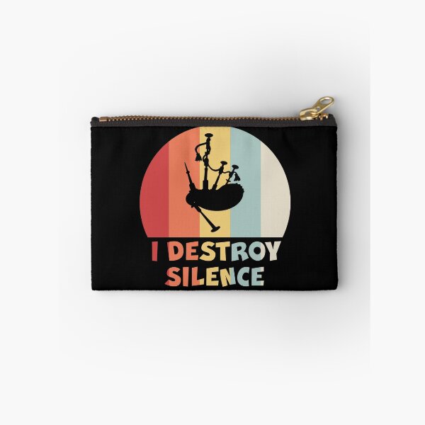 Item preview, I DESTROY SILENCE Funny Bagpipe Player  designed and sold by theshirtinator.