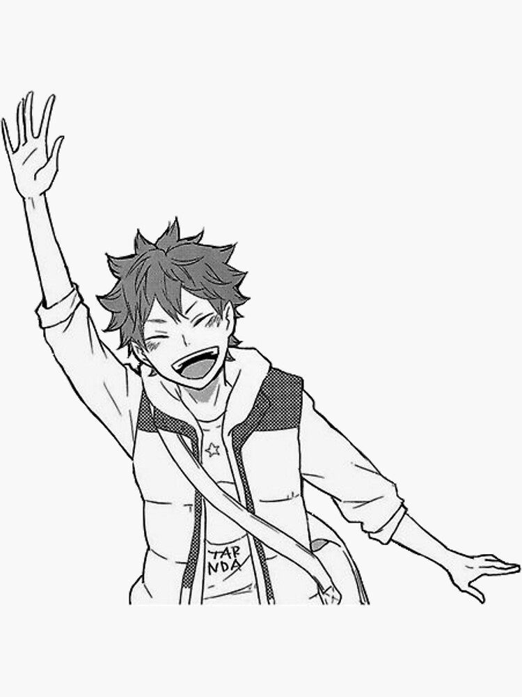 "Hinata waving at you" Sticker for Sale by Lousama | Redbubble