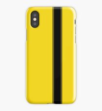 Racing Stripe - Black on Yellow iPhone Case