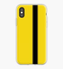 Racing Stripe - Black on Yellow iPhone Case