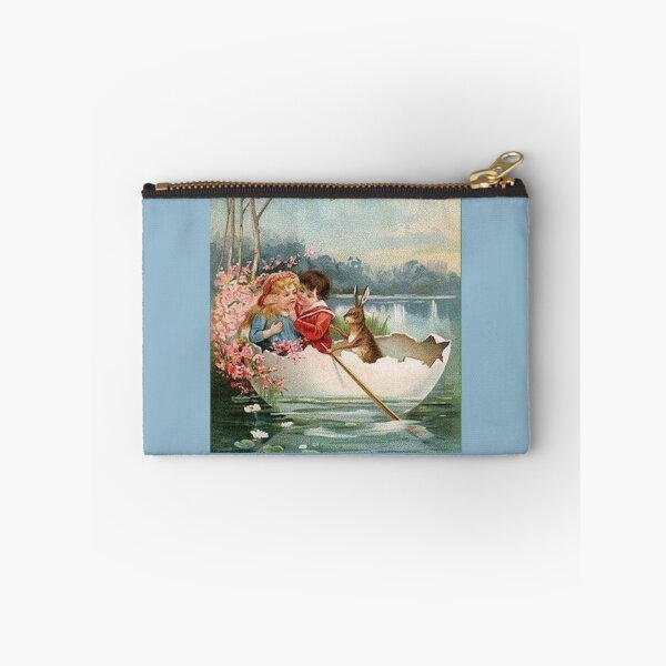 Item preview, Easter Victorian Scene - Children in egg boat with Bunny designed and sold by WigOutlet.