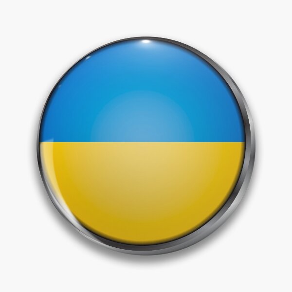 Item preview, Ukraine Flag Round Metal Frame designed and sold by mattpanta.