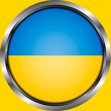 Vorschaubild zum Design Ukraine Flagge runder Metallrahmen von mattpanta