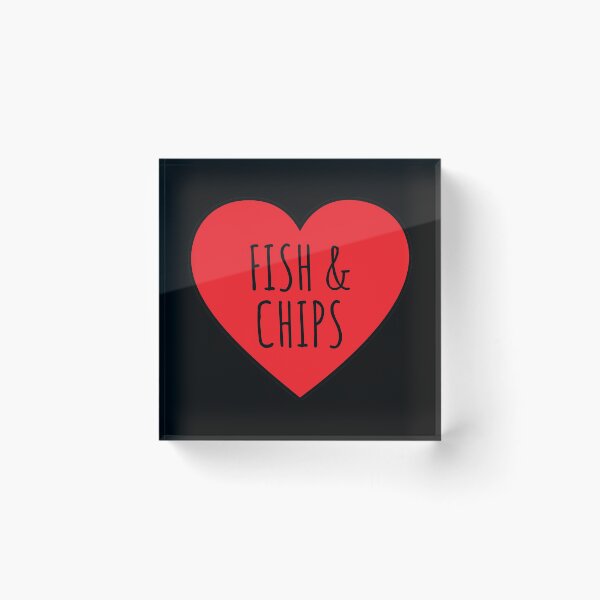 Item preview, I Love Fish And Chips Heart  designed and sold by Vanover Designs.