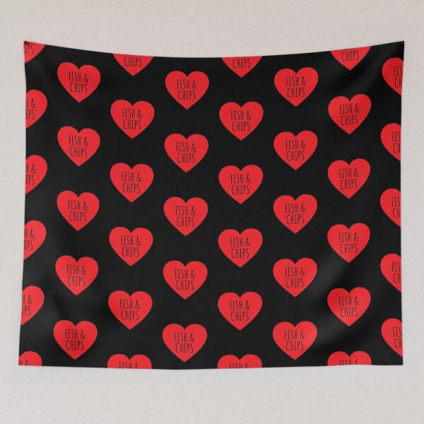 Item preview, I Love Fish And Chips Heart  designed and sold by Vanover Designs.