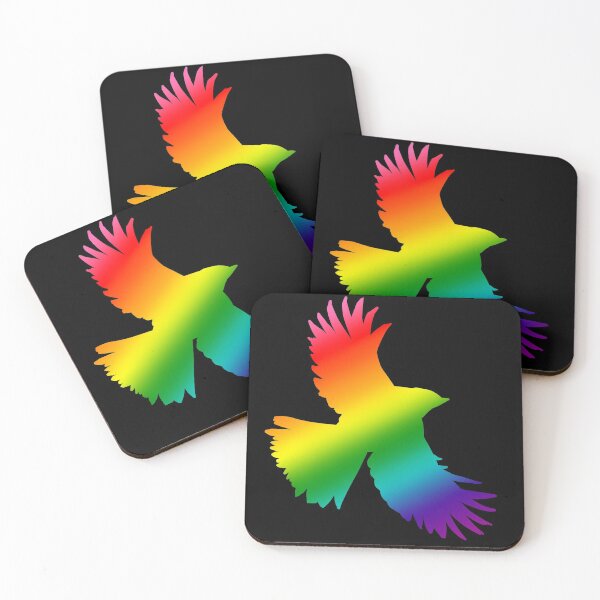 Item preview, Sparrow - Pride Flag (Black Background) designed and sold by klykoni.