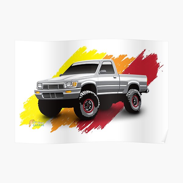 Toyota 1989 4x4 Standard Cab Pickup Truck Poster