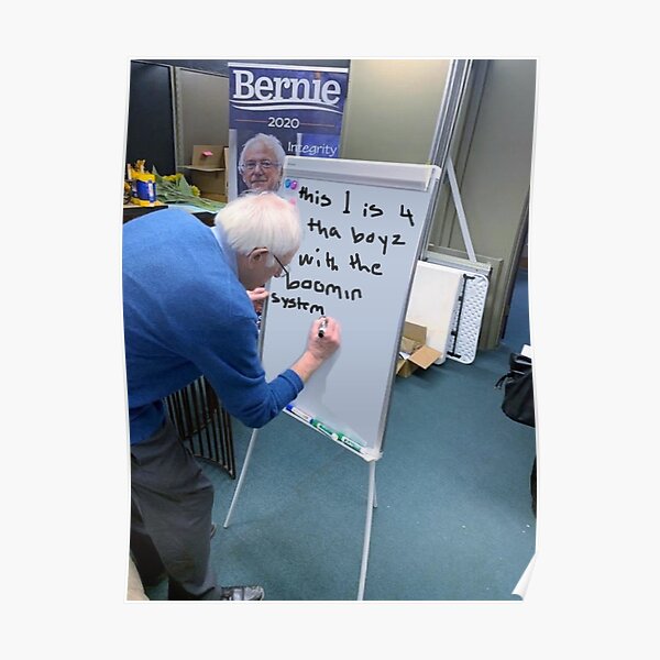 bernie is a barb Poster