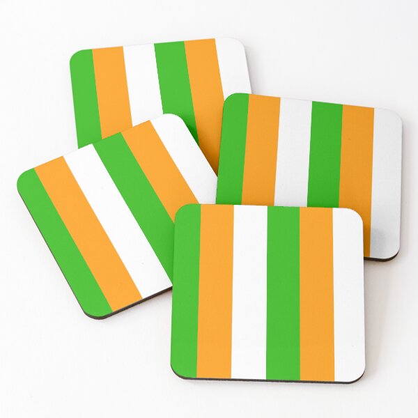 Aperçu de l'œuvre Côte d’Ivoire Stripe Wide (Orange White Green) créée et vendue par HelenStanning.