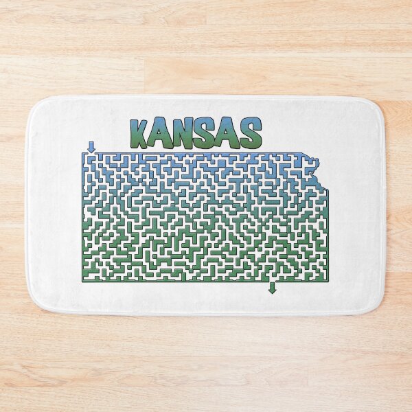 Item preview, Kansas State Outline Maze & Labyrinth designed and sold by gorff.