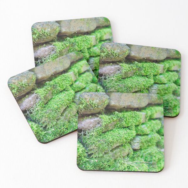 Item preview, Moss-covered stone wall designed and sold by Fluffy-Des.