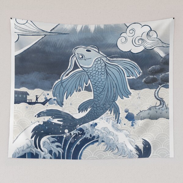 Item preview, Japan Blue- Koi Fish designed and sold by Ruby-Art.