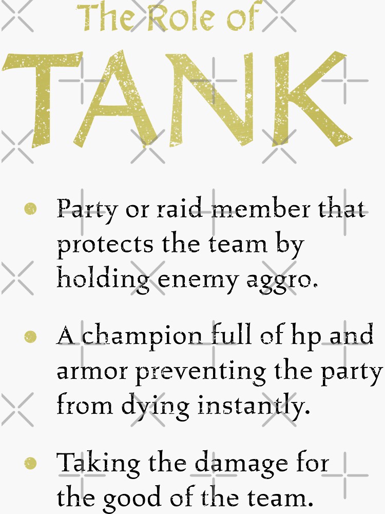 "The Role of Tank Definition" Sticker for Sale by BrianSmith84 Redbubble