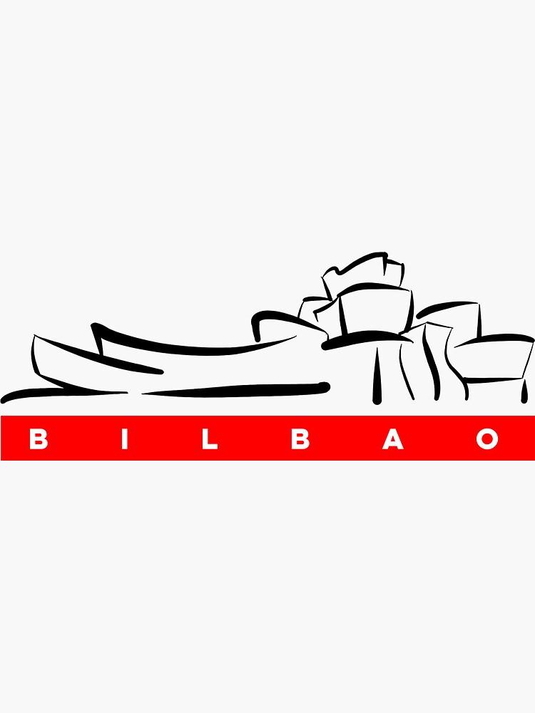 Imagen 3 de 3, Pegatina con la obra Bilbao | Museo Guggenheim | Pais Vasco, diseñada y vendida por CovoStudio.