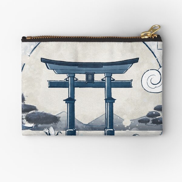 Item preview, Japan Blue - Crane in front of Torii designed and sold by Ruby-Art.
