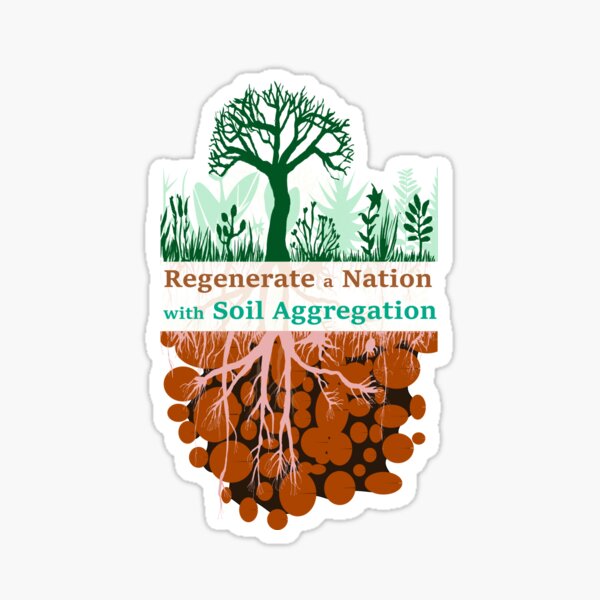 Regenerate a Nation with Soil Aggregation Pin Button Sticker