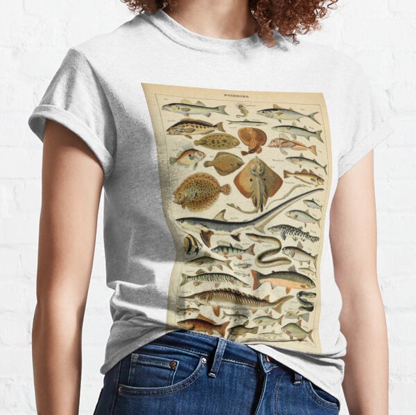 Fish Diagram T-Shirt. Fishing Fish Diagram Angling Tee