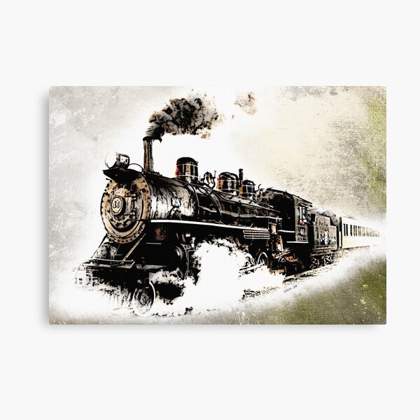 Vintage Steam Train Canvas Print