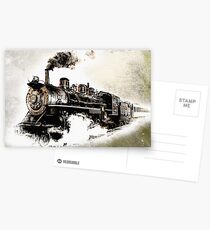 Vintage Steam Train Postcards