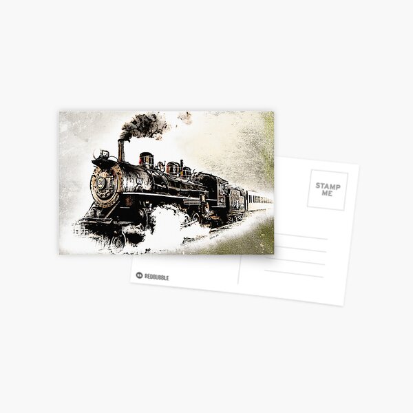 Vintage Steam Train Postcard