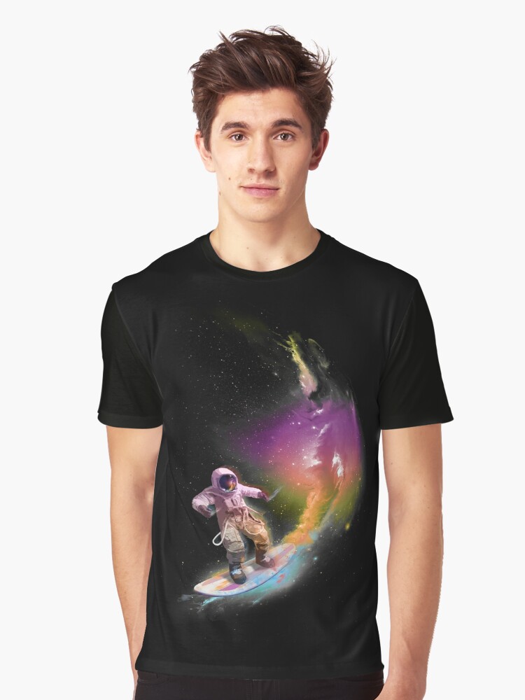 astronaut surfing t shirt