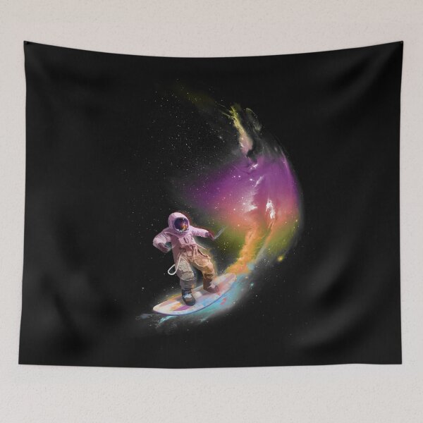 Item preview, Astronaut surfer surfing in space with a surfboard. designed and sold by coxemy.