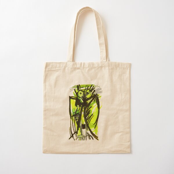 Crazy owl fluorescent Cotton Tote Bag