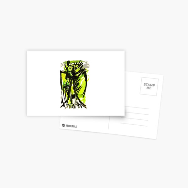 Crazy owl fluorescent Postcard