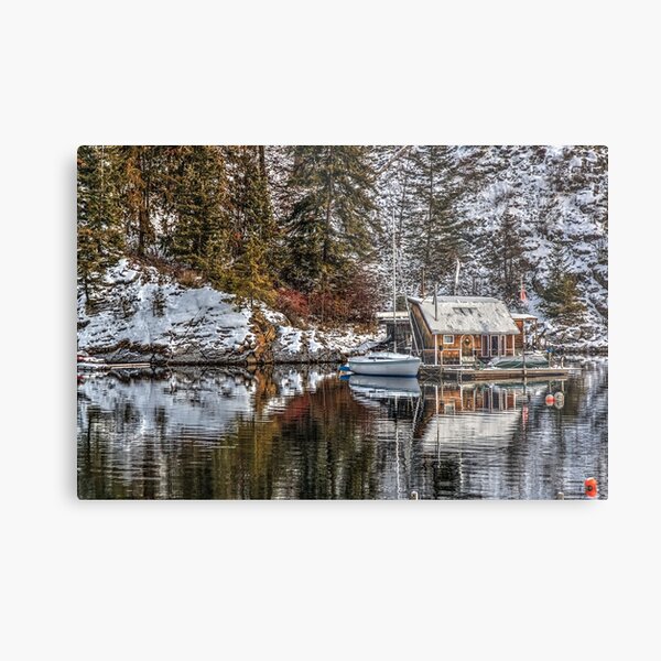 Cabin on the water. Metal Print
