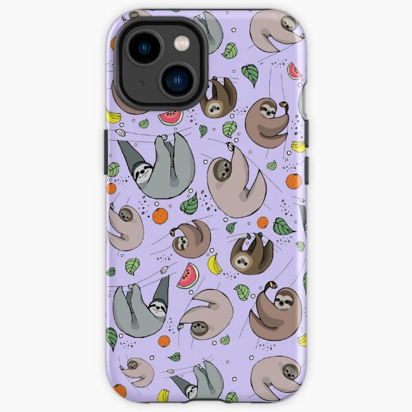 Sloths in Purple iPhone Tough Case