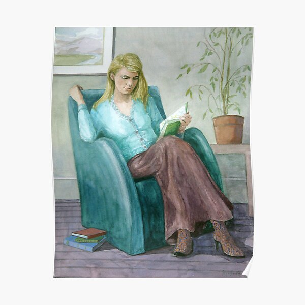 Girl Reading Poster