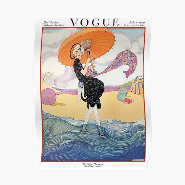 vintage vogue cover - july 1919 Poster