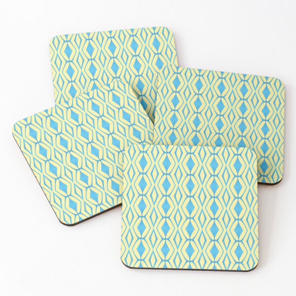 Item preview, Blue and Yellow Diamond Pattern designed and sold by Poetic Patterns Studio.