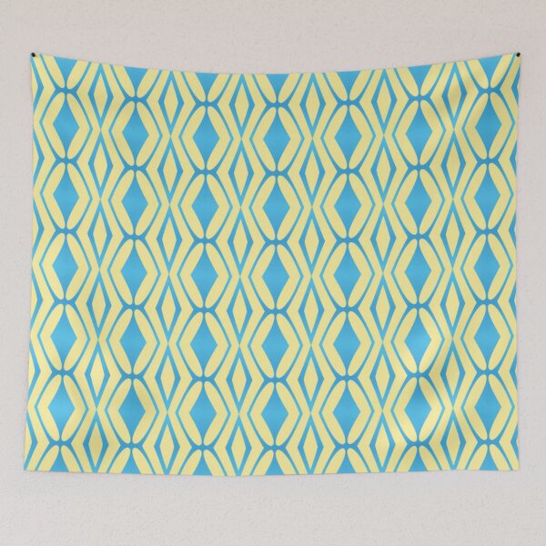 Item preview, Blue and Yellow Diamond Pattern designed and sold by Poetic Patterns Studio.