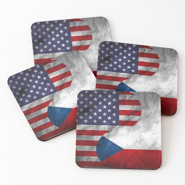 Item preview, USA Czech Dual Yin Yang Flag designed and sold by ockshirts.