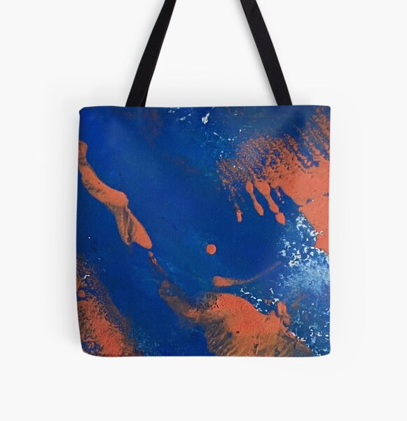 Print Work Blue All Over Print Tote Bag
