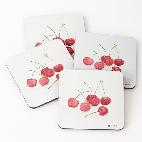 Item preview, Cherries watercolour painting  designed and sold by Monika Howarth.