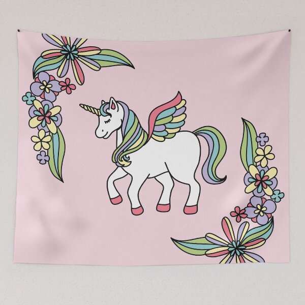 Item preview, Magical, Fun and Pretty Unicorn with Flowers - Designed by Design by Cheyney designed and sold by designbycheyney.