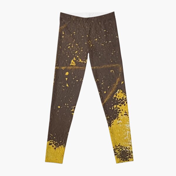 Print Work Yellow Leggings