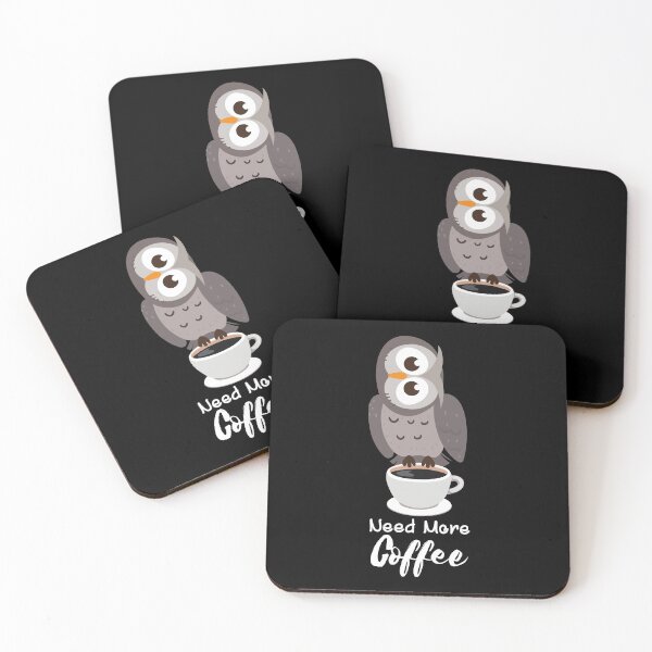 Item preview, OWL holding coffee mug & needs more Design designed and sold by Lighvision.